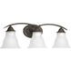 Trinity 3 Light 24 inch Antique Bronze Bath Vanity Wall Light
