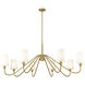 Gianna 8 Light 60.25 inch Modern Gold Chandelier Ceiling Light