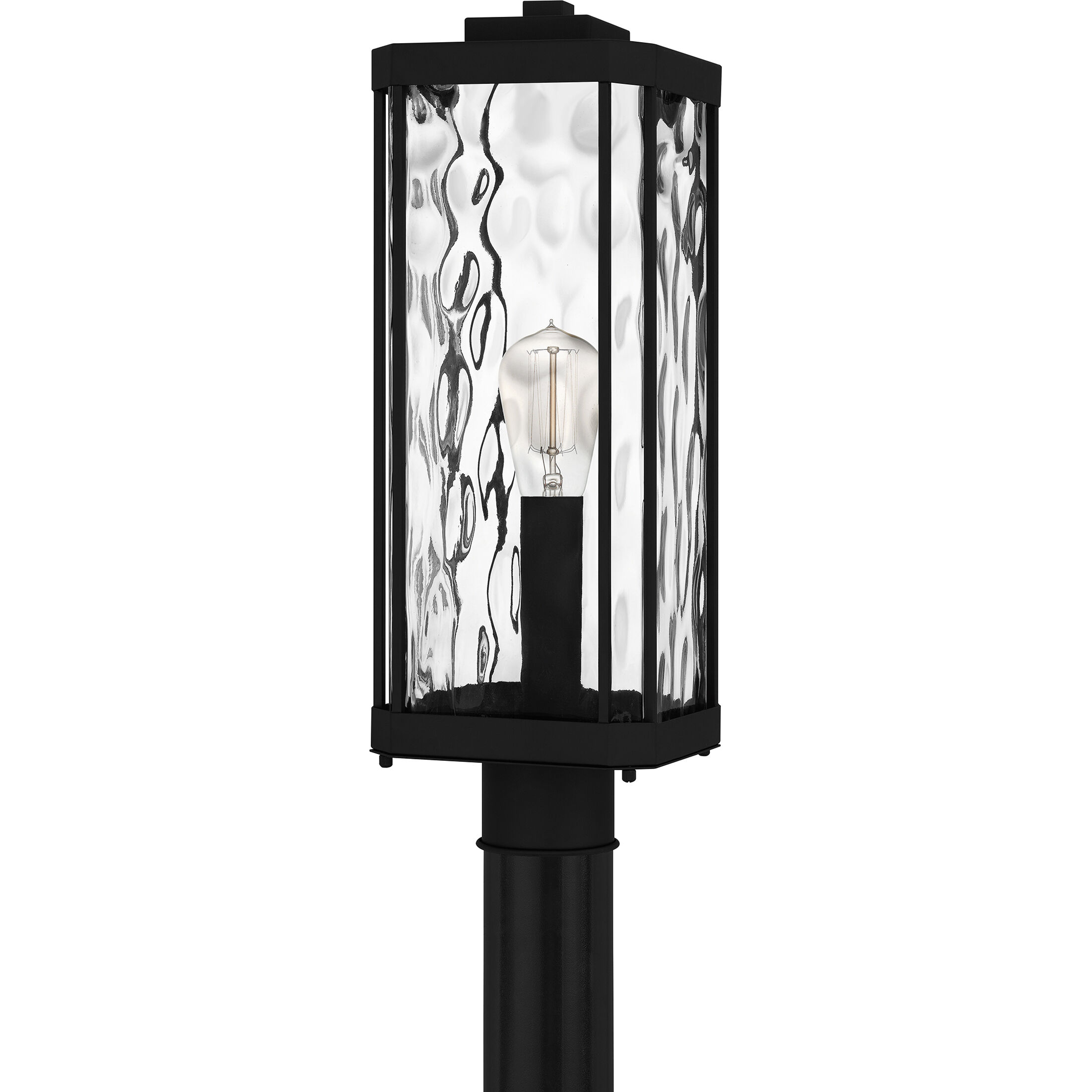 Balchier 1 Light 20 inch Matte Black Outdoor Post Lantern