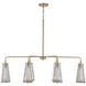 Abbott 6 Light 42.5 inch Aged Brass Island Ceiling Light