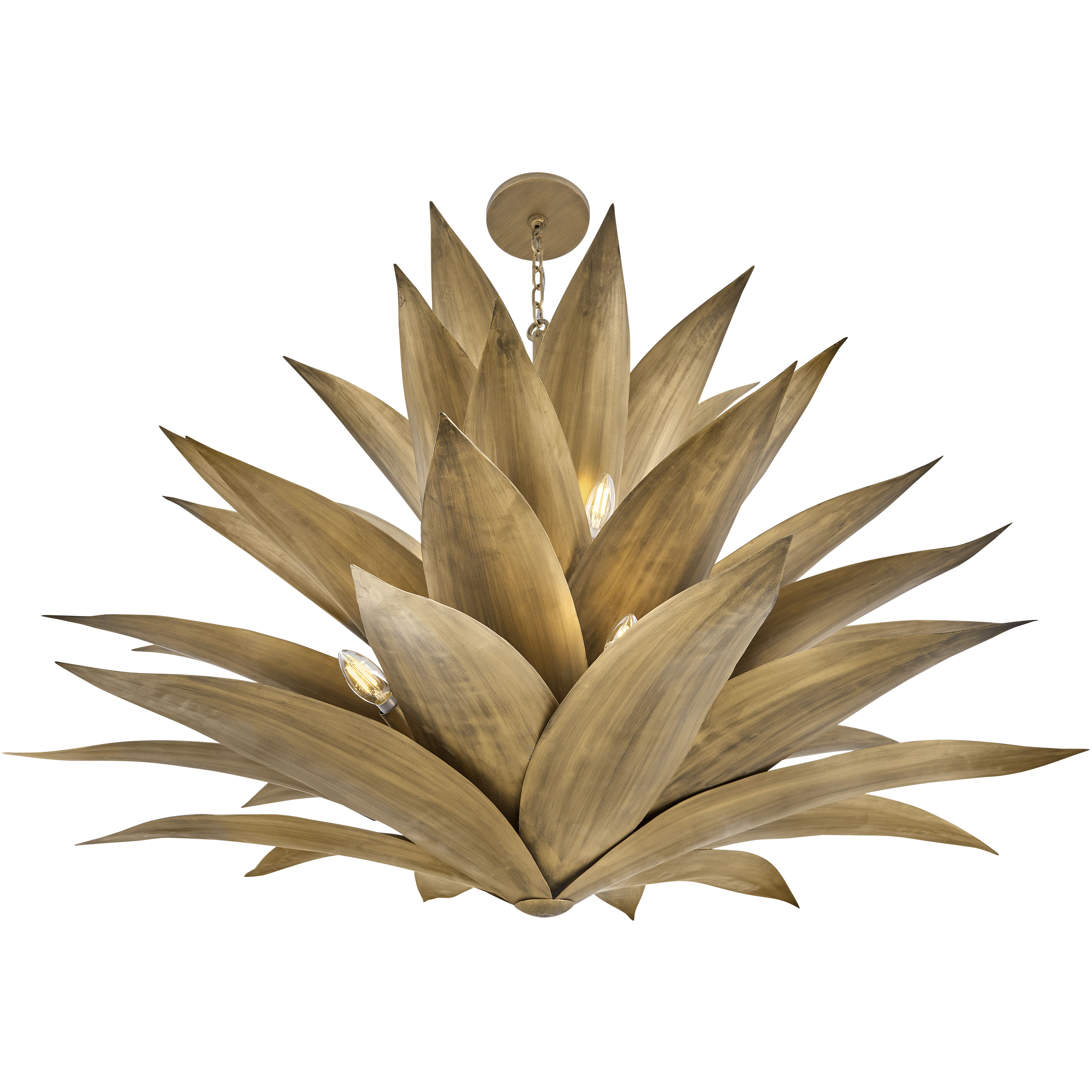 Agave LED 45 inch Burnished Gold Foyer Light Ceiling Light