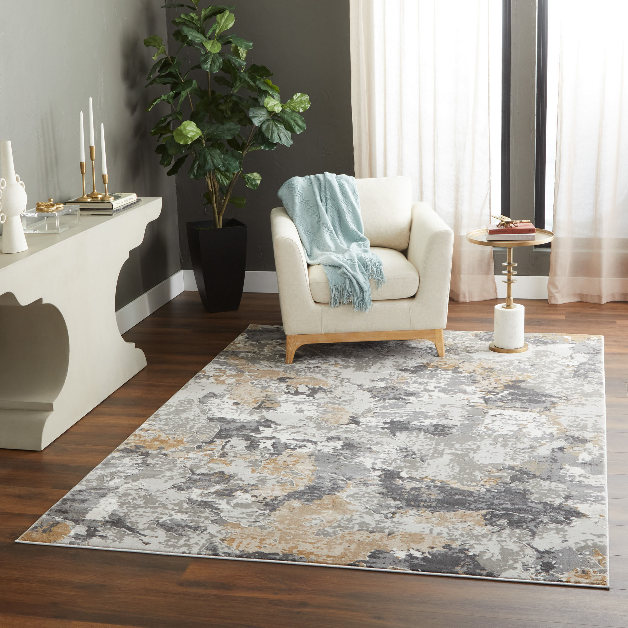 Dalia 114 X 79 inch Earth Tones Rug in 6 x 9