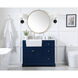 Franklin 42 X 22 X 35 inch Blue Bathroom Vanity Cabinet