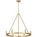 Dutton 6 Light 27.75 inch Signature Brass Chandelier Ceiling Light