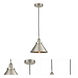 Franklin Restoration Briarcliff LED 10 inch Brushed Satin Nickel Mini Pendant Ceiling Light