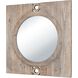 Nollen 34 X 34 inch Weathered Brown with Mirror Wall Mirror