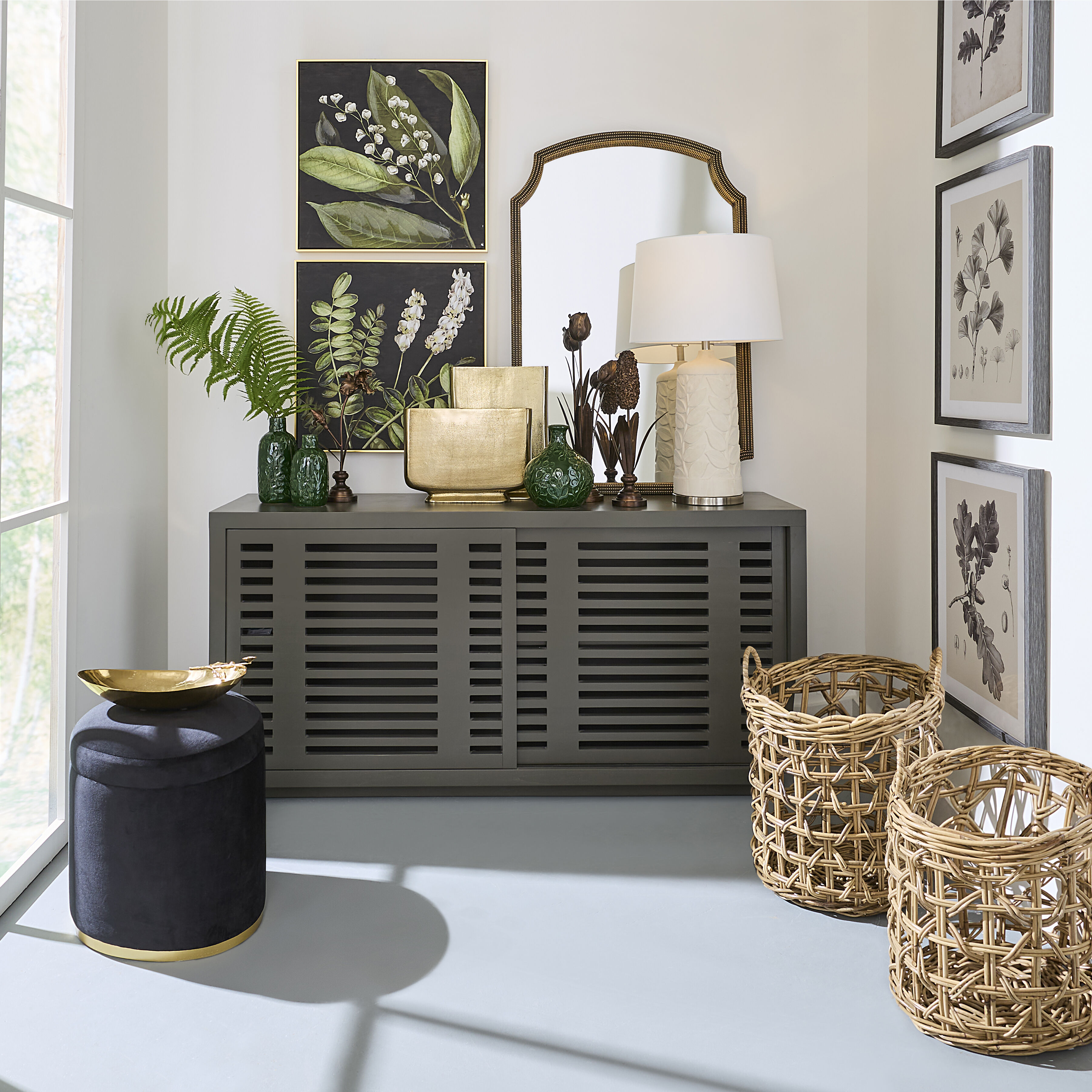 Penny 32.5 inch 150 watt White Table Lamp Portable Light