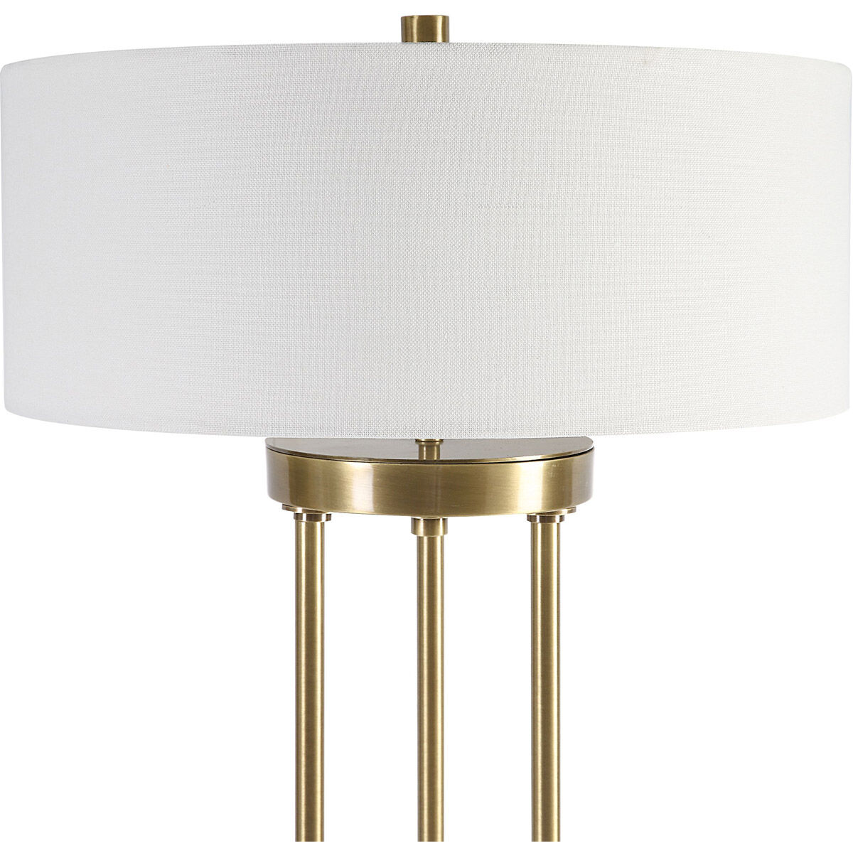 Pantheon 27 inch 60.00 watt Antique Brass and Crystal Table Lamp Portable Light