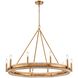 Copa 10 Light 41 inch Natural Brass Chandelier Ceiling Light