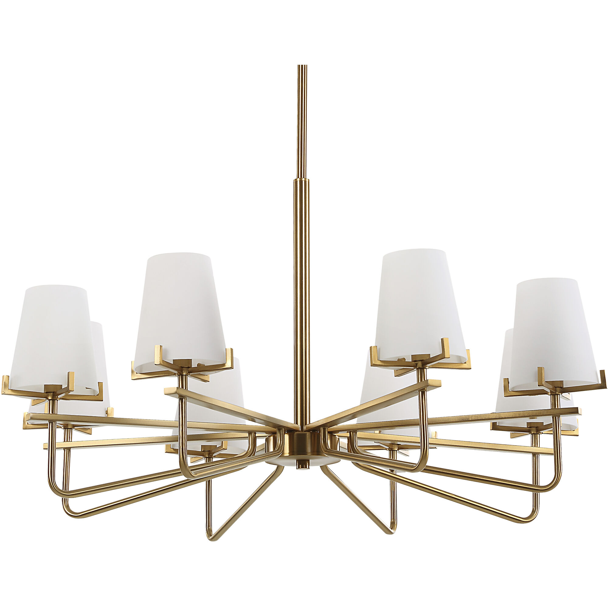 Lassen 8 Light 36 inch Warm Brass Chandelier Ceiling Light