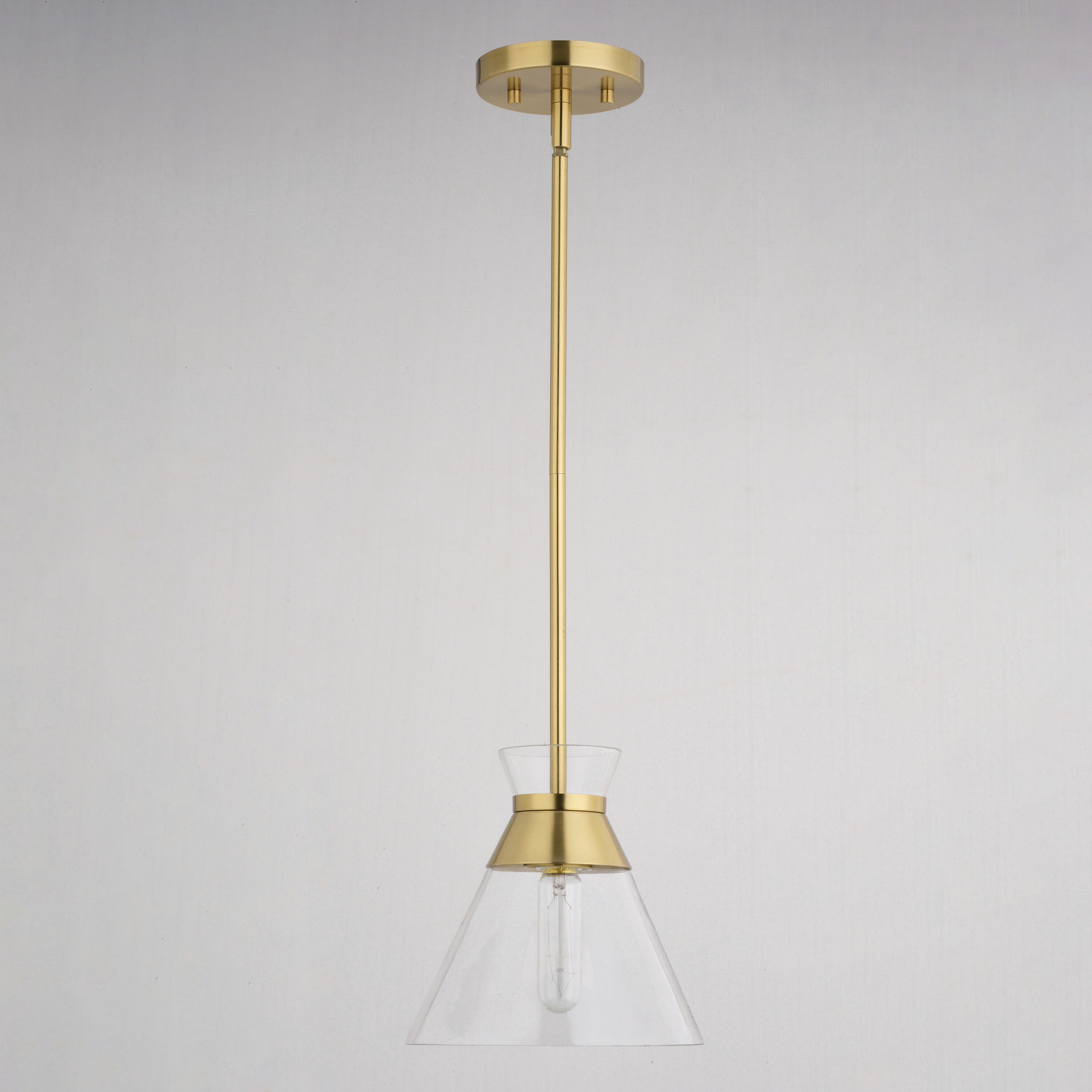 Harper 1 Light 8.5 inch Natural Brass Mini Pendant Ceiling Light