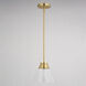 Harper 1 Light 8.5 inch Natural Brass Mini Pendant Ceiling Light