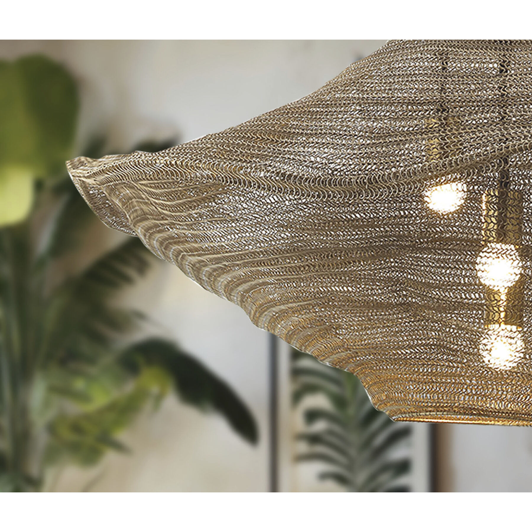 Marseille 3 Light 33 inch Brass Antique Pendant Ceiling Light