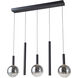 Modella LED 39.25 inch Black Linear Island Pendant Ceiling Light