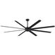 Stellar 96 Black with Silver Tip 45.13 inch each Fan Blade in Black with Silver Accents, 8