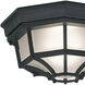 Builder 1 Light 11 inch Black Outdoor Flushmount