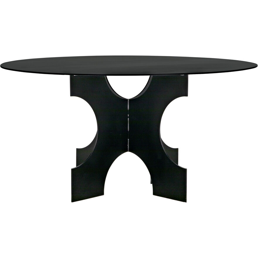 Element 59 X 59 inch Matte Black Dining Table