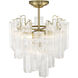 Sophia 5 Light 17.75 inch Brass Semi Flush Mount Ceiling Light
