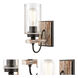 Paladin 1 Light 4.5 inch Matte Black Sconce Wall Light in Seedy Glass