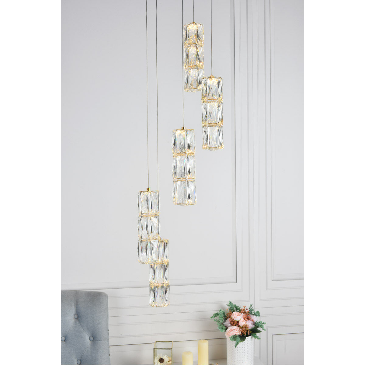Polaris LED 12 inch Gold Pendant Ceiling Light
