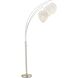 Belle 82 inch 60 watt Satin Steel Arc Lamp Portable Light