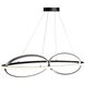 Gemini LED 16.5 inch Black and Nickel Pendant Ceiling Light