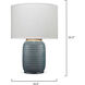Graham 24.5 inch 150 watt Blue Table Lamp Portable Light