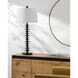 Anwar 37 inch 100 watt Black Accent Table Lamp Portable Light