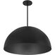 Half Round LED 31.5 inch Sand Black Outdoor Pendant