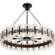 Rondelle 8 Light 31 inch Blackened Iron Chandelier Ceiling Light