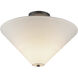 Alora Mood Bridgette 1 Light 16.38 inch Matte Black Semi-Flush Mount Ceiling Light in White Linen Shade