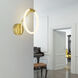 Hoops LED 7 inch Satin Gold Wall Sconce Wall Light