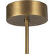 Astrid LED 41.5 inch Metal Shade/Vintage Brass Multi Pendant Ceiling Light