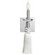 Marquette LED 5 inch Polished Nickel and White Sconce Wall Light