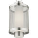 Nottingham 1 Light 9 inch Brushed Nickel Outdoor Pendant Lantern