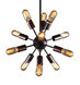 Canada 12 Light 15 inch Rustic Bronze Chandelier Ceiling Light, Chrome Arm Spike, Chrome Frame