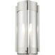 Sheridan 3 Light 19 inch Brushed Nickel Outdoor Wall Lantern