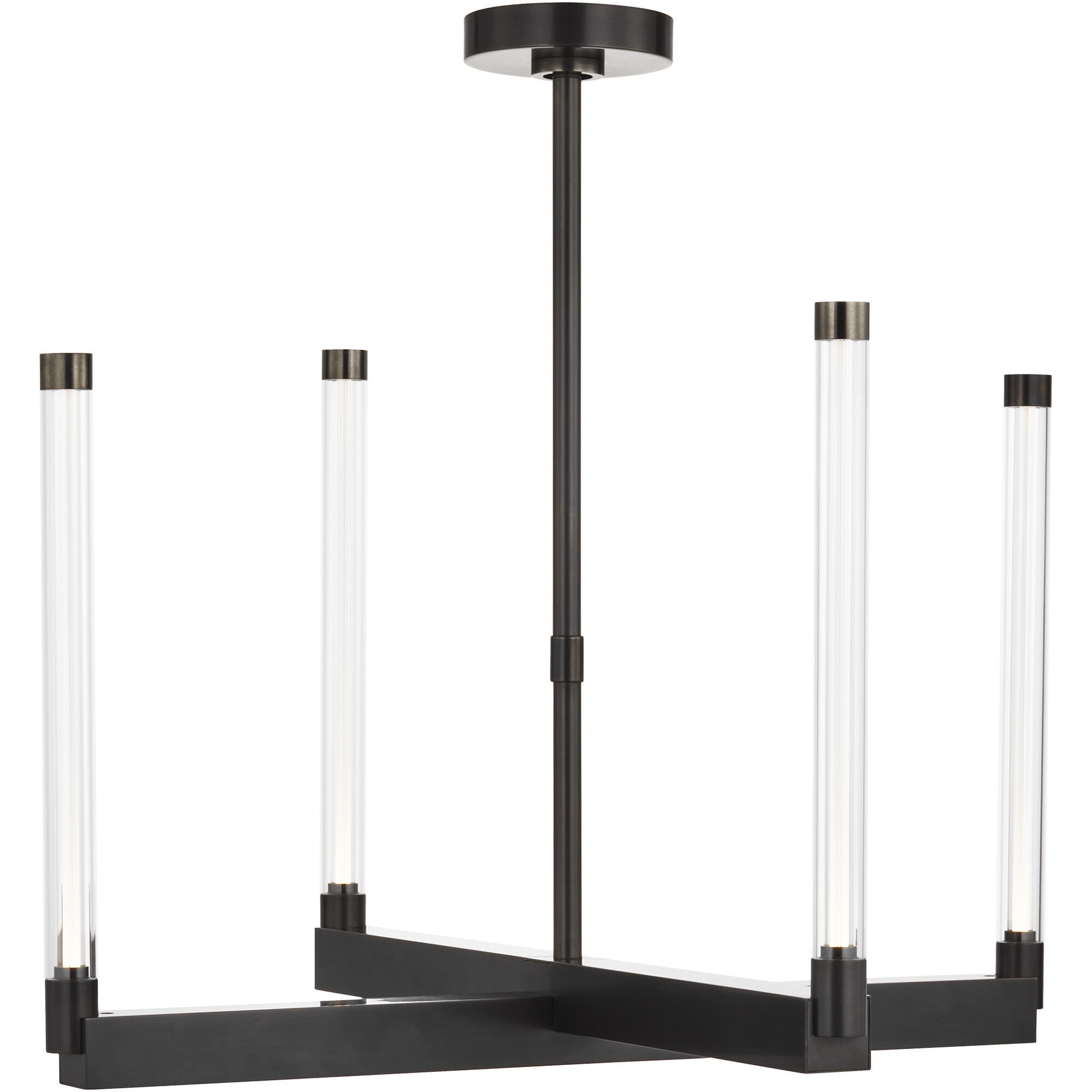 Kelly Wearstler Phobos LED Dark Bronze Chandelier Ceiling Light, Integrated LED