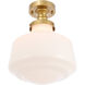 Lyle 1 Light 11 inch Brass Flush Mount Ceiling Light