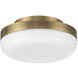 Harwel LED 12 inch Antique Brass Flush Mount Ceiling Light