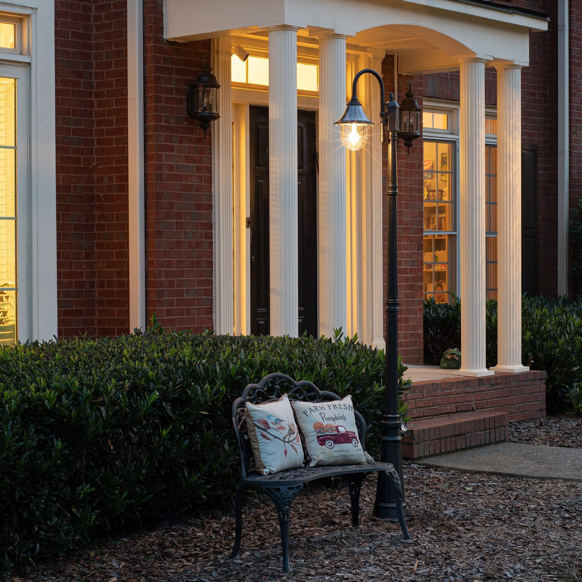 Orion 1 Light 94.63 inch Black Post Light, Solar