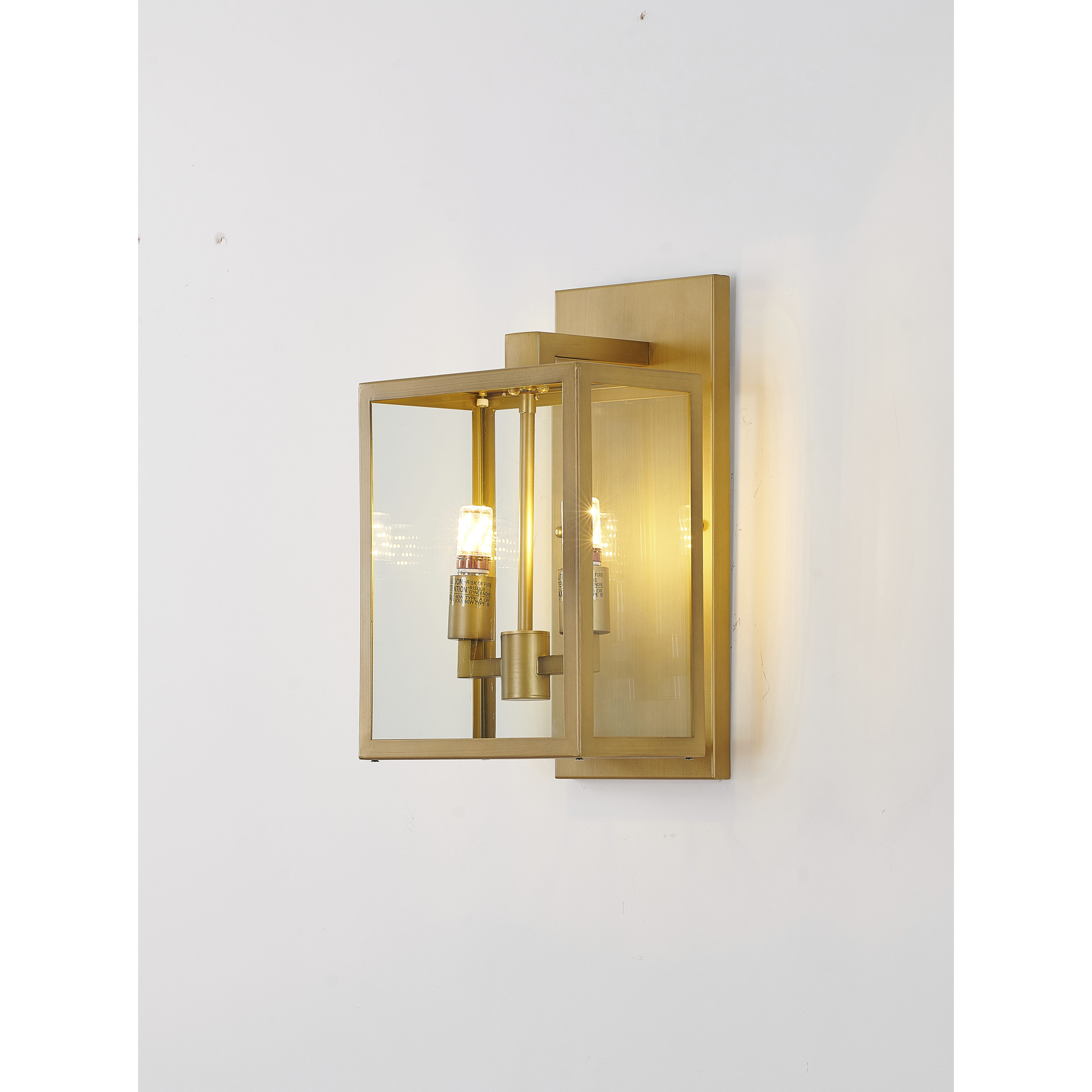 Canada 2 Light 16.5 inch Brass Outdoor Wall Sconce