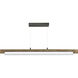 Joist LED 45.25 inch Driftwood and Charcoal Linear Pendant Ceiling Light