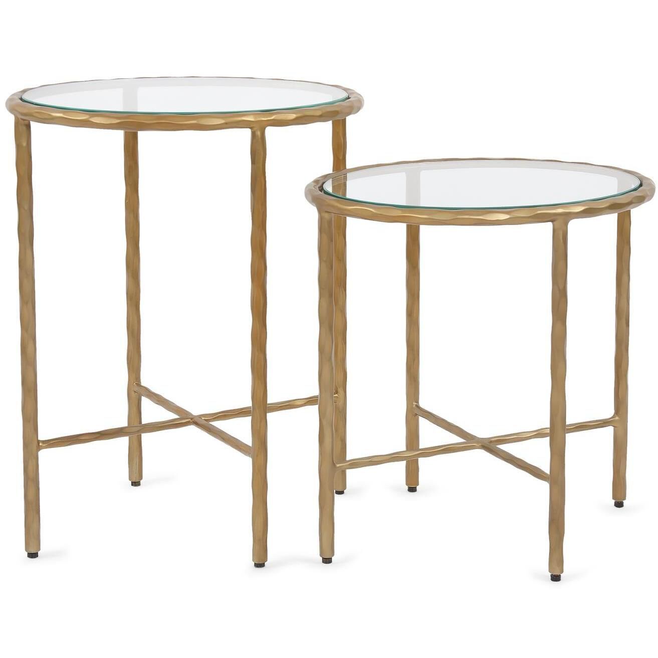 Tetro 22 X 18 inch Brass Nesting Tables