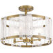 Veil 4 Light 18 inch Legacy Brass Semi Flush Ceiling Light