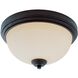 Chelsey 2 Light 12 inch Bronze Flush Mount Ceiling Light