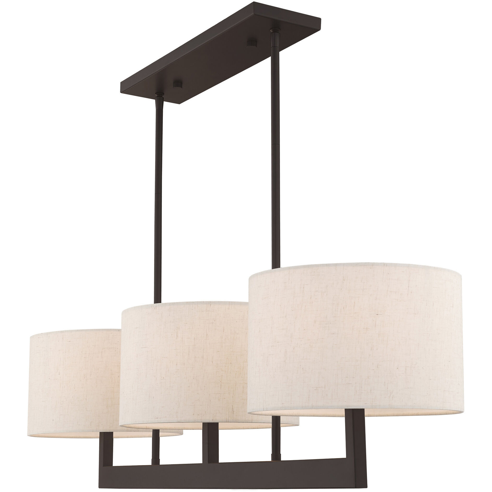 Hayworth 3 Light 42 inch Bronze Linear Chandelier Ceiling Light