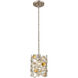 Vitozzi 1 Light 7 inch Antique Silver Leaf Pendant Ceiling Light