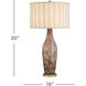 Brielle 30.5 inch 150 watt Pale Pink and Green and Brown and Gold Leaf Table Lamp Portable Light