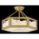 Veleta 6 Light 17 inch Lacquered Brass Semi-Flush Mount Ceiling Light